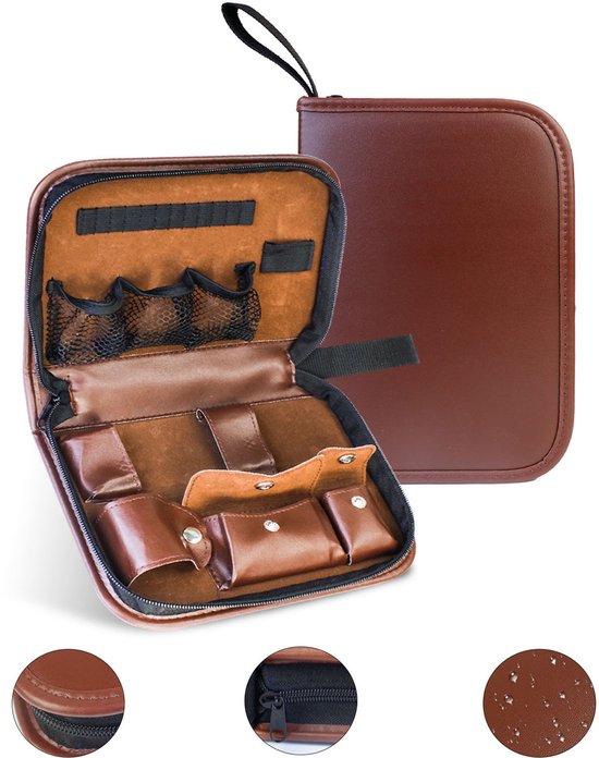 Golftasje - Waterdichte Opbergtas voor Golftees van PU-Leer, Draagbare Golforganizer - Golfcadeau voor Mannen en Vrouwen, Accessoires Niet Inbegrepen
