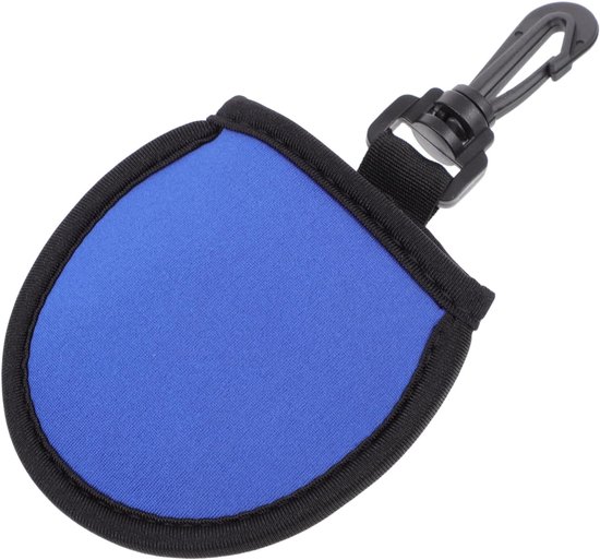 Golftassen - Golfbal washer - Golf Ball Cleaner - Polyester - Golfreinigingshanddoek - Met Haken - Draagbaar - 18.5*9cm - Blauw van Merkloos
