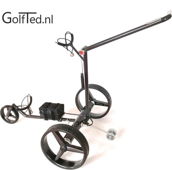 Golfted Elektrische Golftrolley - GolfTed GT-CR CARBON MET afstandsbediening - incl. 5 accessoires van Golfted