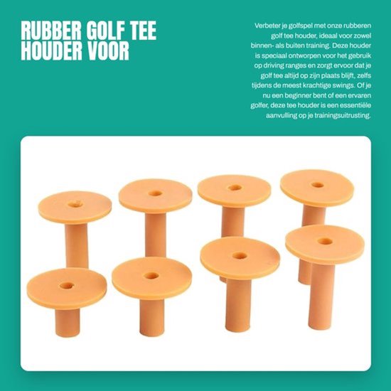Golfteehouder met universele pasvorm - Driving Range-tee - Oefenbalhouder - Antislip - Schokbestendig - Geschikt voor houten en kunststof tees