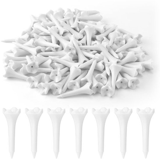 Golftees 100 Stuks - Hoge Zichtbaarheid - Oefentraining - Golf Accessoires - ABS Materiaal - Duurzaam en Herbruikbaar - Golfaccessoires