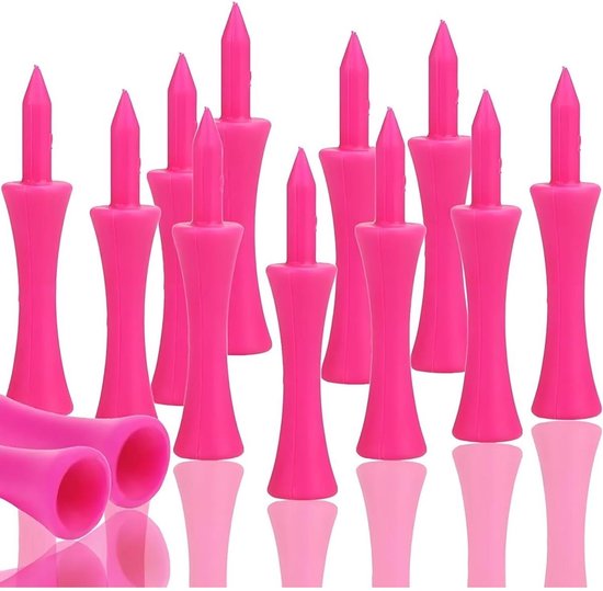 Golftees - Plastic Tees - 59 mm - 50 Stuks - Pink van Merkloos