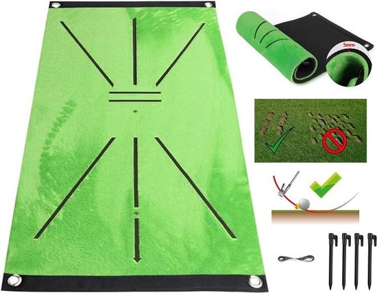 Golftrainingsmat Divot Board - Low Point en Swing Trainer - Directe feedback, bekijk uw swingpad en leer elke keer dat u de golfbal slaat! van PROMEES
