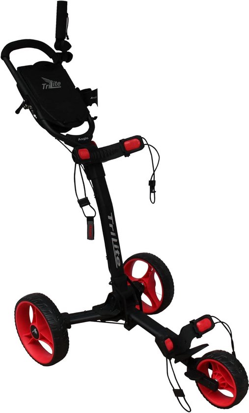 Golftrolley Axtrilite, uniseks, volwassenen, zwart/rood