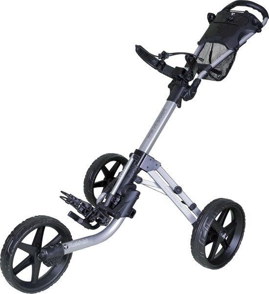 Golftrolley - Golfkar - Golfen - Eenvoudig opvouwbaar - 37x33x77cm - Zilver/Zwart van Merkloos