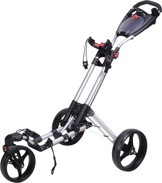 Golftrolley - Golfkar - Golfen - Fast Fold Systeem - 78 x 42 x 40 cm - Zilver/Zwart