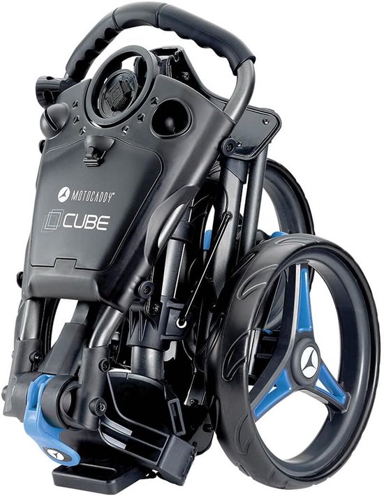Golftrolley - Push trolley - Golfbaan transport - Compact opvouwbaar - 40 x 30 x 30 cm - Blauw