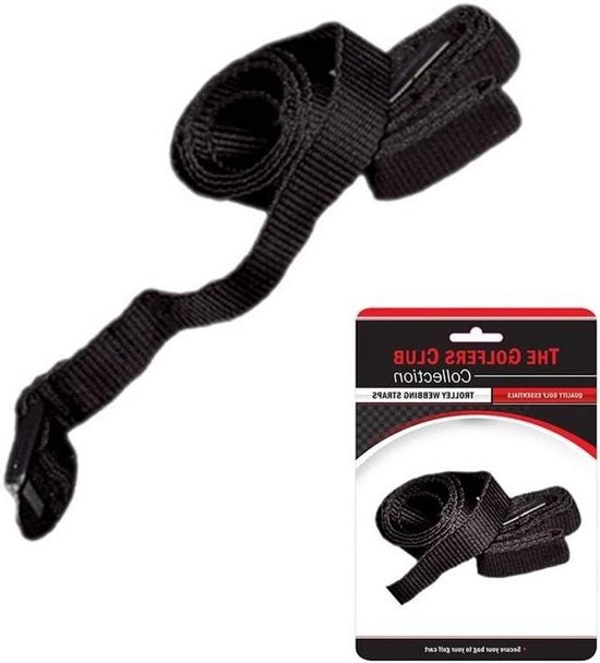 Golftrolley Riem - Golftas Band - Golftas Beveiligen - Sterke Webbed Constructie - Verstelbaar - Zwart