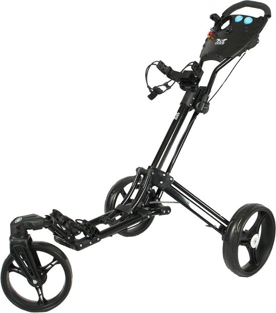 Golftrolley SL Pro - Golfkar - Golfen op baan - 360° spin voorwiel - 7.8 kg - Zwart