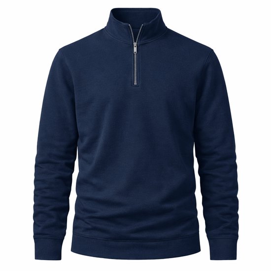Golftrui met Quarter-Zip – Navy - Maat XL - The Online Golfclub