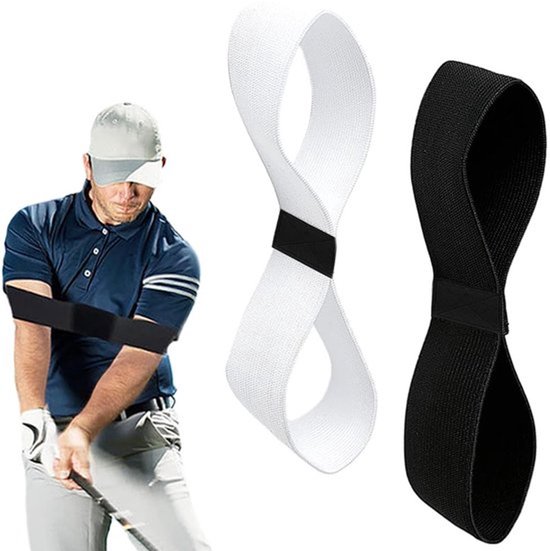Golfverbindingsband - 2 Stuks - Golftrainingsmateriaal - Elastische Band - Comfortabel Ontwerp - Geschikt voor Alle Armmaten - Hoogwaardig Nylon - Golftraining
