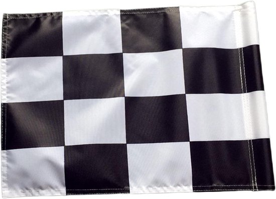 Golfvlag met buis - Putting vlag oefenvlag - Golf oefenen - Waterdicht nylon materiaal - 51x36cm - Wit