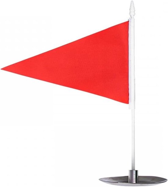 Golfvlag Set - Putting Vlag - Golf Oefenen - Roestvrij Staal Basis - 29 cm Hoog - Rood