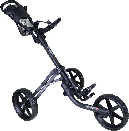 Golfwagen - Golftrolley - Golfen - Stabiel ontwerp - One size - Mat antraciet/zwart