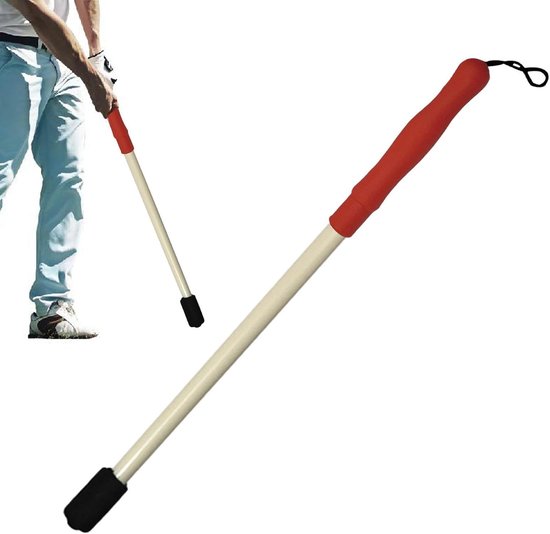 Golfzwaai Trainer - Swing Hulp - Golf Oefenen - Onvervormbaar Materiaal - 80cm Lengte - Rood