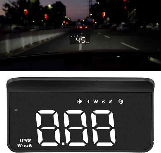 GPS Snelheidsmeter, MPH met Rijrichting, Oversnelheidsalarm en Vermoeidheids-Rijalarm voor Alle 5V-voertuigen
