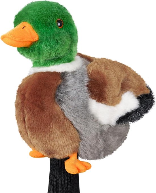 Grappige Golf Headcover - Dieren Golfclubhoes - Golfclubs Beschermen - Zachte Pluche Kwaliteit - Past 460cc Drivers - Wilde Eend van Merkloos
