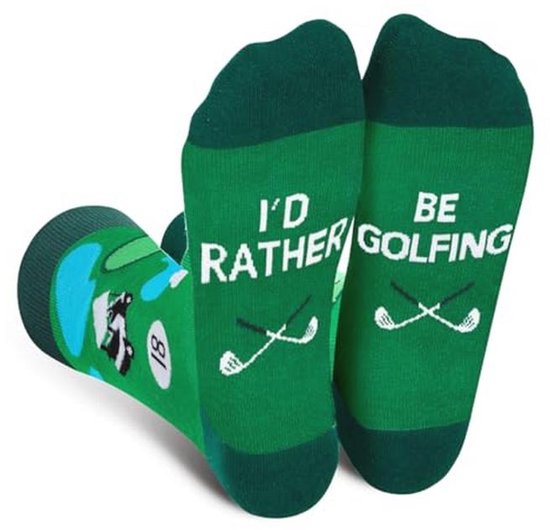 Grappige Golf Sok voor Heren en Dames - Originele Cadeau-ideeën voor Vaderdag en Kerst - Unieke Fun sokken van Merkloos