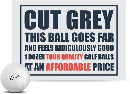 Grijze Golfballen 3-delig Urethaan Dozijn - Zachte Compressie & Prestatie van Merkloos