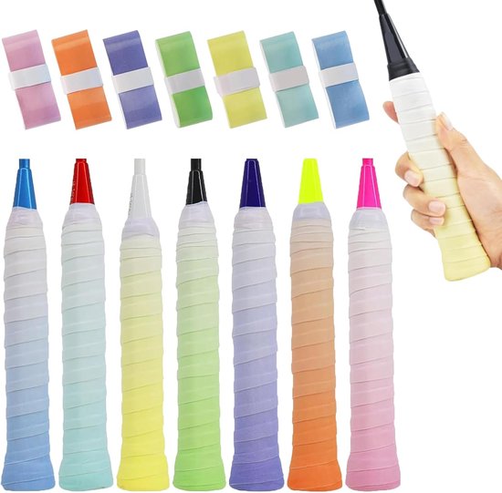 Gripband Set - Sport Grips - Verbeteren Sport Grip - Zeer Zweetabsorberend - 7 Stuks - Kleurverloop