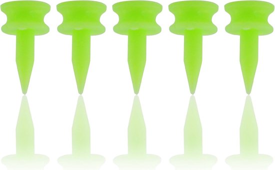 Groene golf tees van 25 mm, 100 stuks, ideaal voor golfers om te oefenen, duurzaam en lichtgewicht.