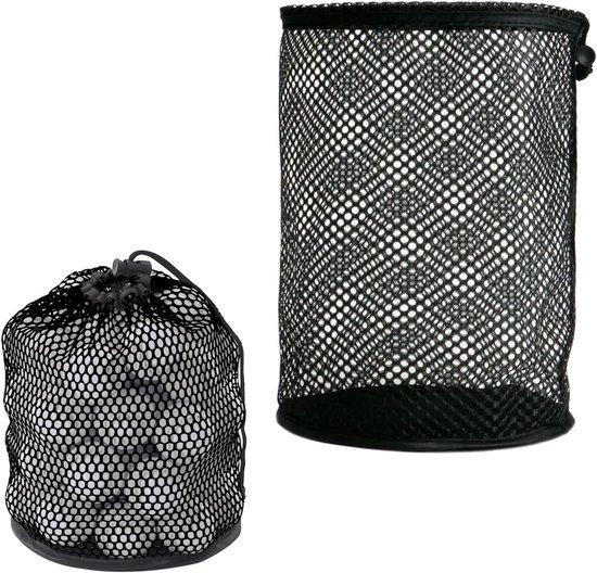 Grote Golfbal Organizer Tas met Netzakken en Trekkoord voor Sport, Camping en Reizen