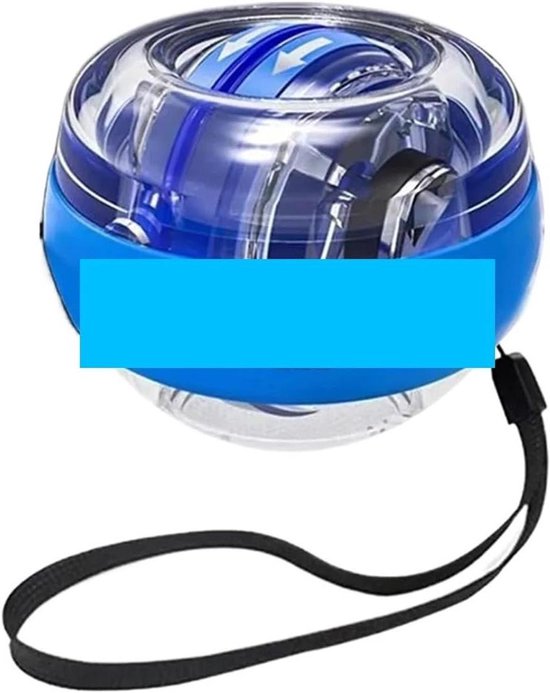 Gyro Bal - Polsversterker Onderarmtrainer - Spiertraining Fitness - Innovatieve Gyro Technologie - 300 g - Blauw