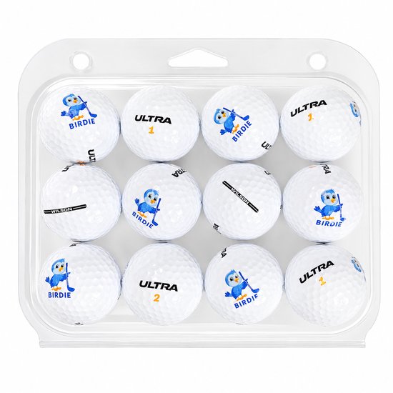 H2 Golf Birdie Golfbal 12 stuks in Blister