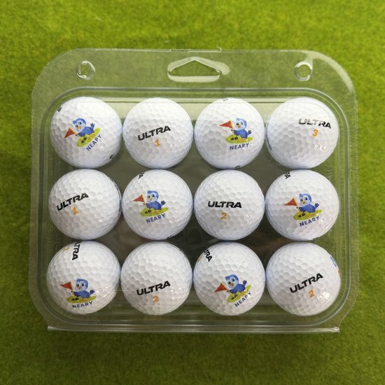 H2 Golf Neary golfbal wit 12 stuks in Blister