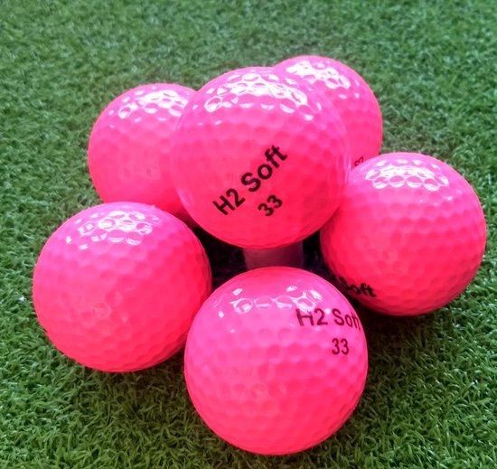 H2 Soft - golfballen roze - 25 stuks van Merkloos