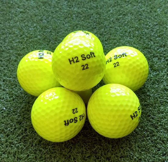 H2Soft golfbal geel 50 stuks van Merkloos