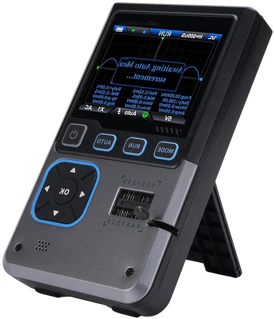 Handheld Oscilloscoop met 10MHz Bandbreedte, 2.8 Inch Kleurenbeeldscherm en Hoge Sampling Snelheid voor Elektronica Projecten en Diagnose van Merkloos