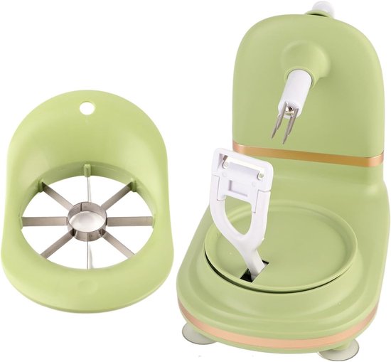 Handmatige Appelschiller met Fruit Snijder - Multifunctionele RVS Appelschiller voor de Keuken, Ideaal voor Fruit en Groenten van Merkloos