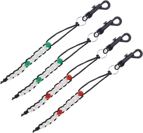 Handmatige golfclubteller met parels, 2 stuks, draagbare puntenteller voor golfspellen.