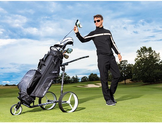 Handmatige golftrolley met 3 wielen JuCad Carbon Zèbre 3K van Merkloos