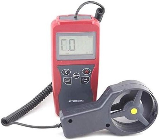 Handzame Windmeter - Windsnelheid meter - Weer meten - 5 Eenheden conversie - 30 m/s - Grijs