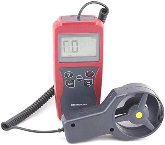 Handzame Windmeter - Windsnelheidmeter Anemometer - Weer Meten - 5 Windsnelheid Eenheden - 30 m/s - Grijs