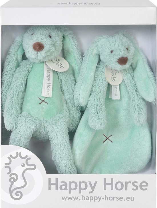 Happy Horse Geschenkverpakking Konijn Richie Lagoon Knuffel no. 1 - 28 cm / Knuffeldoekje - 33 cm van Happy Horse