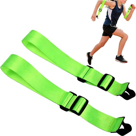 Hardloop Arm Trainer - Zwaai Trainingsbanden - Atletiek Training - Verstelbare Armpositie - 27-30 cm - Groen