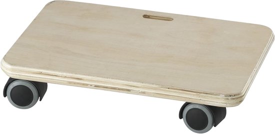 + Helmer Quattro-Soft Transportroller, 290 x 190 x 70 mm, draagkracht 80 kg, dubbele wielen, voor kratten en meubels