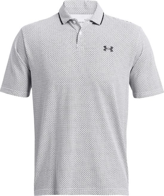 Heren Golfpolo Under Armour Iso-Chill Verge Croscutt Wit Zwart van Merkloos