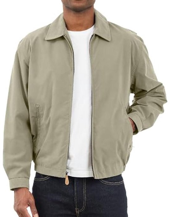Heren Lichtgewicht Golf Jacket met Rits en Waterbestendige Bescherming – Ideaal voor Koele Maanden van Merkloos