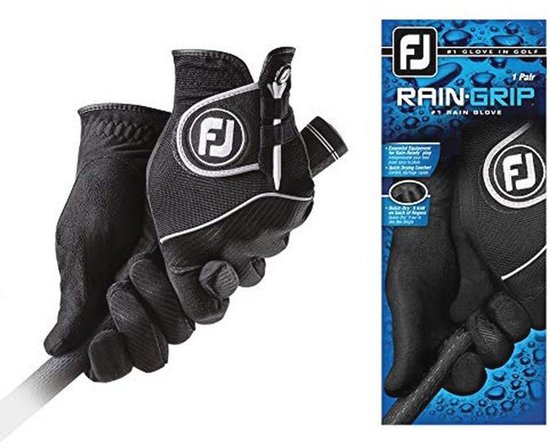 Heren RainGrip Golfhandschoenen - Zwart - Ideaal voor Slecht Weer