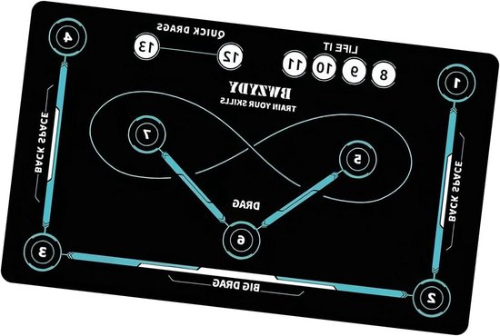 Hockey Trainingsmat - Dribbelonderlegger Voetbalmat - Voetwerk Verbeteren - Antislip Trainingsondergrond - 80 x 120 cm - Grijs