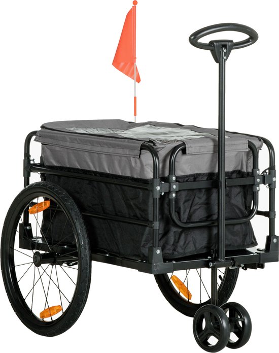 HOMCOM Lastenanhänger mit Stahlrahmen B71-058 van HOMCOM