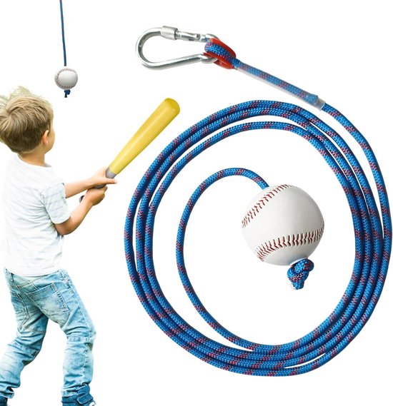 Honbal Trainingsmateriaal - Slagtrainer Werpmateriaal - Slagvaardigheden Verbeteren - Ruimtebesparend Ontwerp - 3 meter touw - Niet gespecificeerd