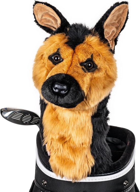 Honden Golf Hoes - Dieren Hoofdbeschermer - Club Bescherming - Volledig Gevoerd - Voor Drivers - Zwart Bruin Wit