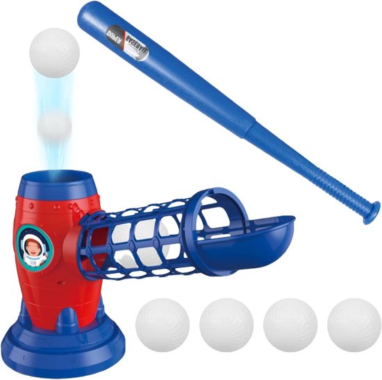 Honkbal Pitching Machine - Slagtraining Set - Vaardigheden Verbeteren - Automatische Bal Werper - 5 Ballen - Elektrisch