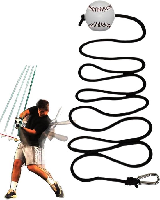 Honkbal Slagtrainer - Honkbal Trainingsapparaat - Precisie Verbeteren - Ultrasnelle Montage - 3 Meter Touw - Niet gespecificeerd