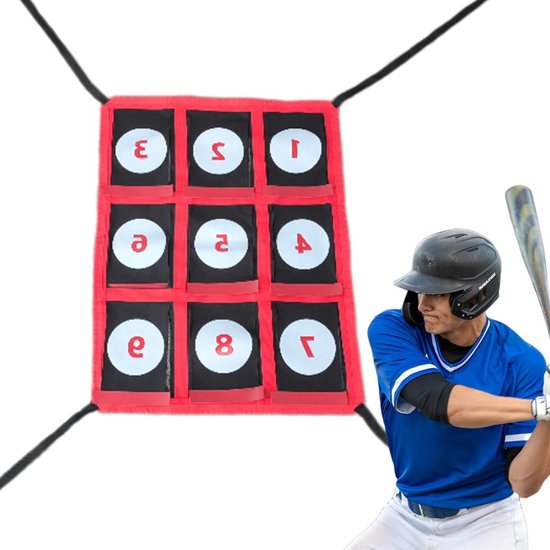 Honkbal Trainingshulp - Slagzone Trainer - Nauwkeurigheid Verbeteren - Negen Gaten Ontwerp - 69 x 53 cm - Uniek